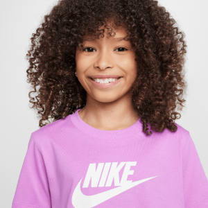 Детска тениска Nike G NSW TEE CROP FUTURA HBR